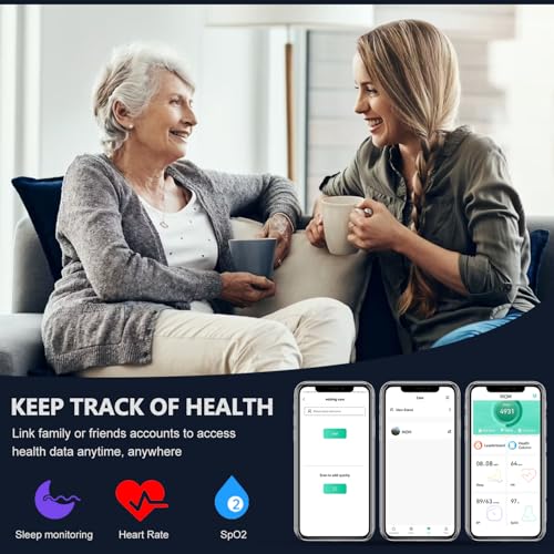 Smart Ring for Women Men Health Tracker - IP68 Waterproof Fitness Ring with Sleep Tracker/Heart Rate/Blood Pressure/Blood ...