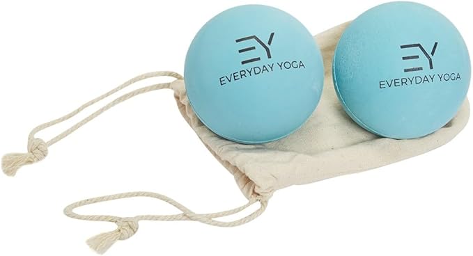 Everyday Yoga Massage Therapy Ball Set 2.5 Inch - Yoga Gear for Deep Tissue Massage, Muscle Recovery & Stress Relief, Rubb...