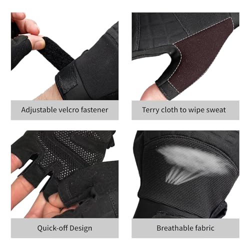 VWX Anti-Slip Gel Palm Workout Gloves for Men and Women - with Sweat-Wicking Fabric for Gym,Weight Lifting, Cycling, Weigh...
