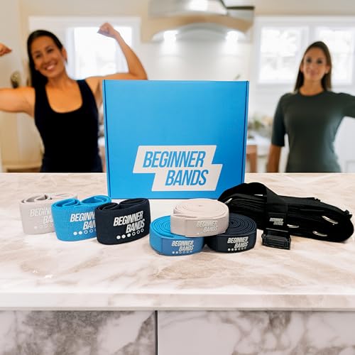 Beginner Bands Set of 6 by Justin Agustin – Specifically Designed for Total Beginners – Gentle Exercise Bands for Seniors...