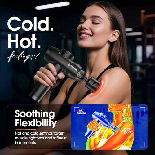 AERLANG Massage Gun with Heat and Cold,Deep Tissue Massage Gun, Back and Neck Massager for Pain Relief,Muscle Percussion M...