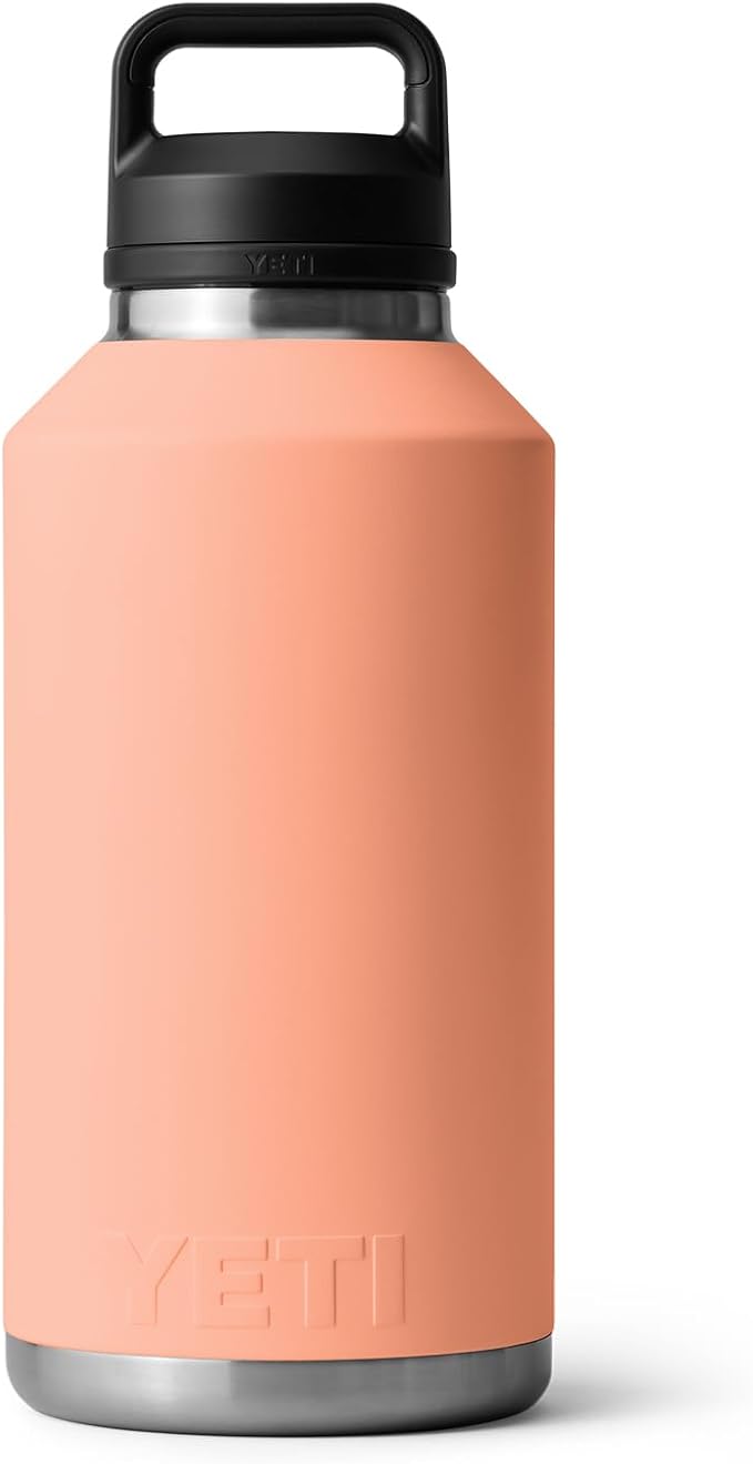 YETI Rambler 64 oz Bottle, Vacuum Insulated, Leakproof, Stainless Steel with Chug Cap, Low Country Peach