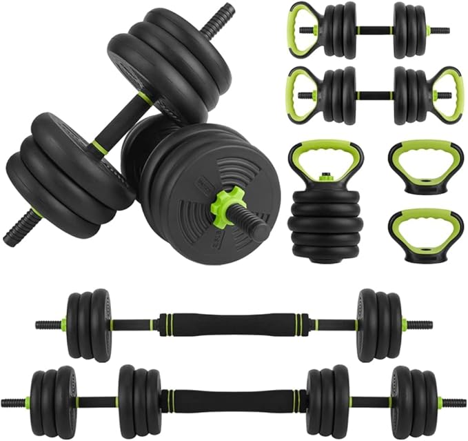 Adjustable Dumbbell Set, 30/44/66/88Lbs Free Weight Set with Connector, 4 In1 Dumbbells Set Used As Barbell, Kettlebells, ...