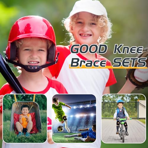 Relaxgiant 2 Pcs Kids Knee Brace, Youth Knee Compression Sleeve for Children Support for Boys Girls Basketball Volleyball ...