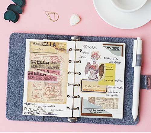 A7 Planner Refill, A7 Agenda Refill Paper Rulled Line for 6 Rings Filofax, Personal Mini Journal Inserts, 6 Holes/100gsm,Pocket Size 4.84 x 3.23'', Harphia