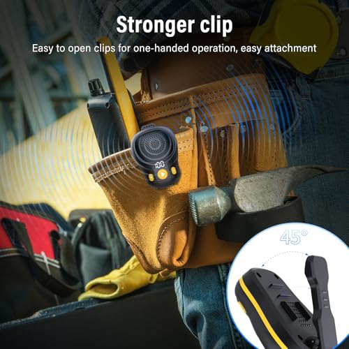 ZYHKON Wearable Bluetooth Speaker, Clip-on Wireless Portable Speakers, IP56 Waterproof Clip Speaker Up to 18 Hours Battery...