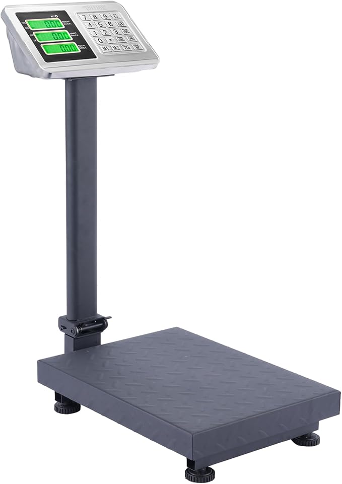 TUFFIOM 220lb Weight Electronic Platform Scale,Digital Floor Heavy Duty Folding Scales,Stainless Steel High-Definition LCD...