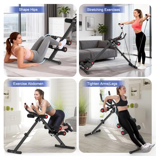 RELIFE REBUILD YOUR LIFE AB Workout Machine Adjustable Ab Trainer Machine Foldable Ab Cruncher Strength Training Equipment...