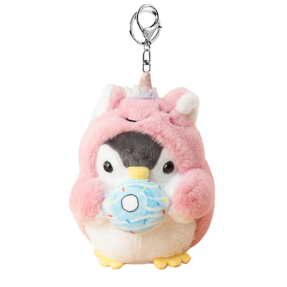 BONICI Men Women Creative Cute Lovely Cosplay Costume Play Changing Clothes Donut Penguin Pendant Keychain Key-Chains Keyring Gift Pendant Handbag Tote Purse Backpack Decoration Car Key -Unicorn