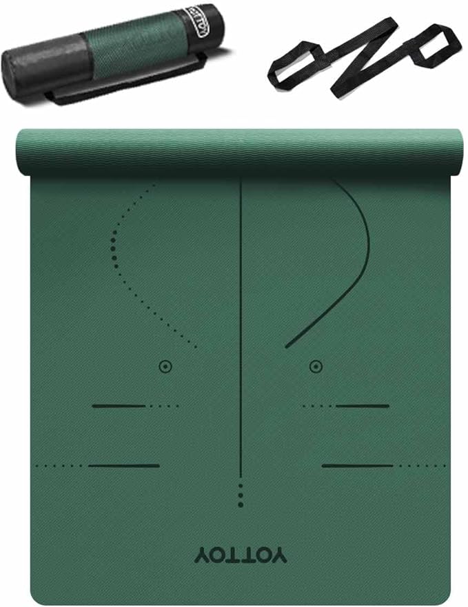 YOTTOY Yoga Mat, 72"x 32"x1/3" Extra Wide Non-Slip Exercise Fitness Yoga Mats,Eco-Friendly TPE Exercise Mats for Women Men...