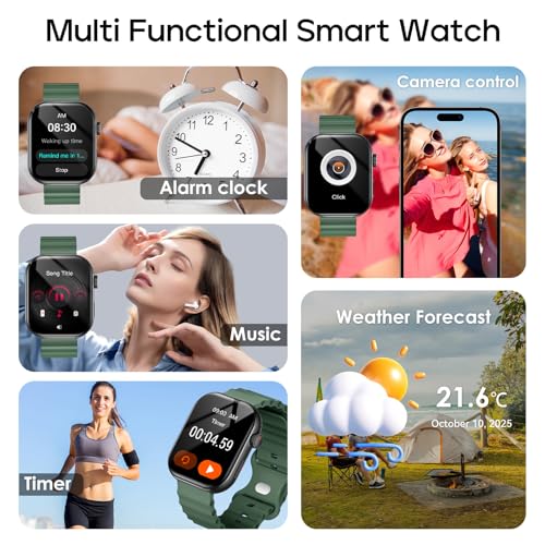 AURAFIT AI Smart Watch with ChatGPT Bluetooth Calling, App AI Dial 2.01" Fitness Tracker, 100+ Modes, Heart Rate Sleep Cal...