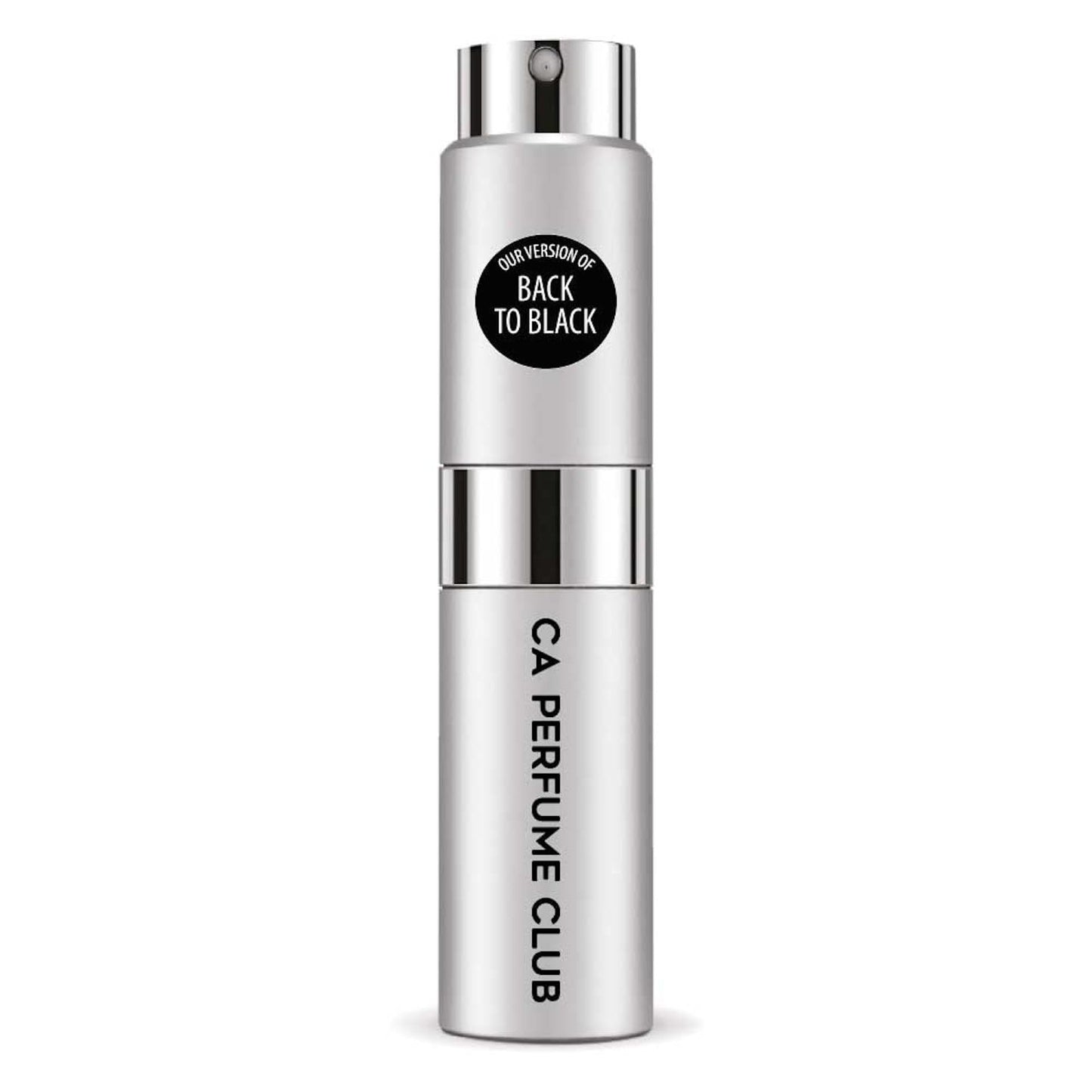CA Perfume Impression of Back To Black for Women and Men Amber Woody Scent Long Lasting Unisex Fragrance Eau De Parfum Travel Size Refillable Atomizer Spray 0.27 Fl Oz 8ml