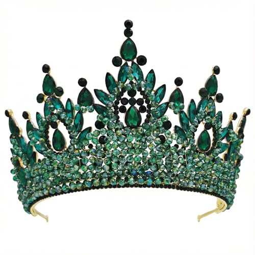 Large Tiaras and Crowns for Women Crystal Tall Pageant Crowns Rhinestone Royal Queen Headband Princess Quinceanera Headpie...