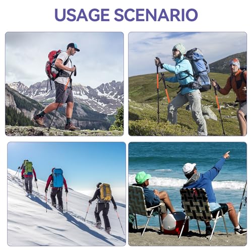 FAMJOALE Outdoor Trekking Pole Carrying Bag, Waterproof Hiking Poles Carry Storage Bag with Ajustable Shoulder Strap, Port...