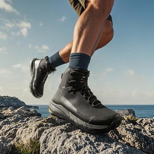 NORTIV 8 Men's Mid Waterproof Hiking Outdoor Lightweight Breathable Trekking Camping Mountaineering HydroTrek Shoes