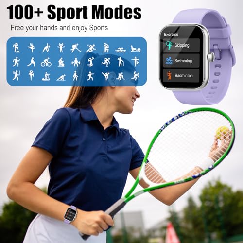 Smart Watch for Men Women, 1.96" Fitness Tracker Running Watch (Answer/Make Call), IP68 Waterproof, Pedometer, Sleep/Step/...