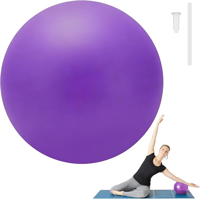 Small Pilates Ball 9 Inch Small Exercise Ball Mini Workout Yoga Balls for Gym Yoga, Core Training, Fitness, Workout, Stabi...