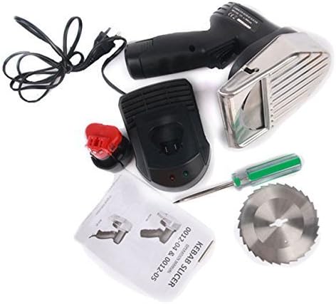 Zz Pro Commercial Wireless Electric Cordless Shawarma Doner Kebab Knife 110V Battery Type Gyro Cutter Kebab Slicer Sliced Meat Gyros Knife for shawarma