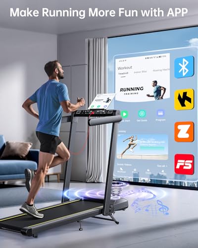 TOPUTURE Walking Pad Treadmill with 12% Incline, 4 in 1 Folding Treadmill for Home/Office with Handle Bar, 2.5HP Under Des...