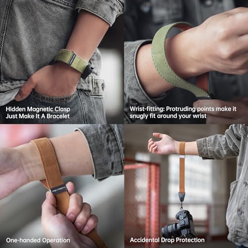 PGYTECH Camera Wrist Strap for Photographers Adjustable Quick Release Camera Hand Strap for Sony, Nikon, Canon, Gopro (Dar...
