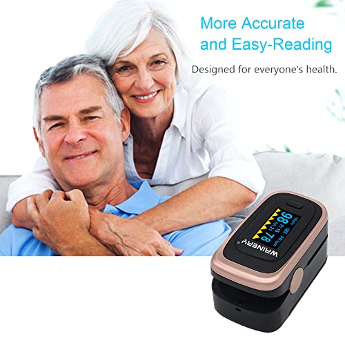 Oxygen Saturation Monitor, Wrinery Premium Pulse Oximeter Fingertip, Oxygen Monitor, O2 Saturation Monitor, OLED Portable ...