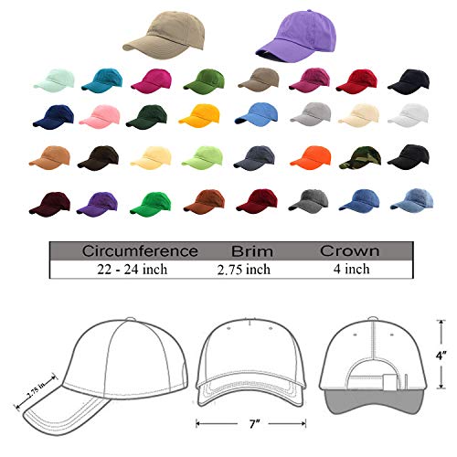 Gelante Baseball Cap Dad Hat 100% Cotton Polo Style Plain Blank Adjustable Size.