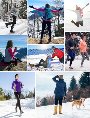 Ewedoos Fleece Lined Leggings Women Thermal Leggings for Women with Pockets High Waisted Winter Warm Tights Pants Clothes