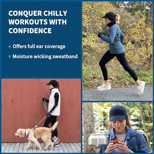 TrailHeads Fleece Ponytail Hat for Women – Trailblazer Reflective Winter Hat with Ponytail Hole for Workouts
