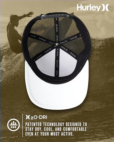 Hurley Men's Caps - H2O-Dri League Baseball Caps for Men with Snapback Closure - Classic Mens Trucker Hats (S-XL)