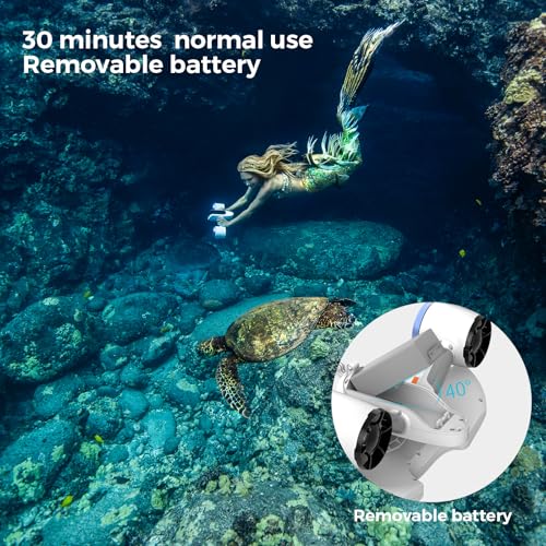 Sublue Mix Underwater Scooter with Action Camera Mount 30 Minutes 22lbf 131ft Waterproof Dual Motors Water Sports Pool Div...