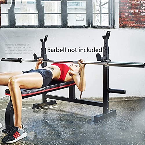 PUCNHZYNW Adjustable Weight Bench Weight Lifting Home Training Gym Bench Squat Rack Weight Table Multifunctional Bench Pre...