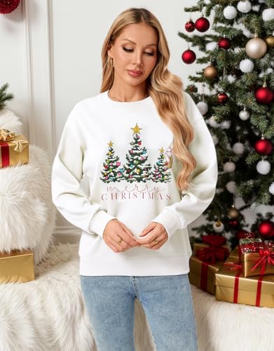 Drvitor Womens USA Sweatshirt, Long Sleeve Crewneck Pullover with American Flag & Stripes Star Print - Casual Top