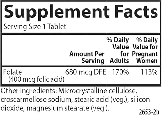 Carlson - Folic Acid, 400 mcg, Provides Important Prenatal Support, Fetal Development, 300 Tablets