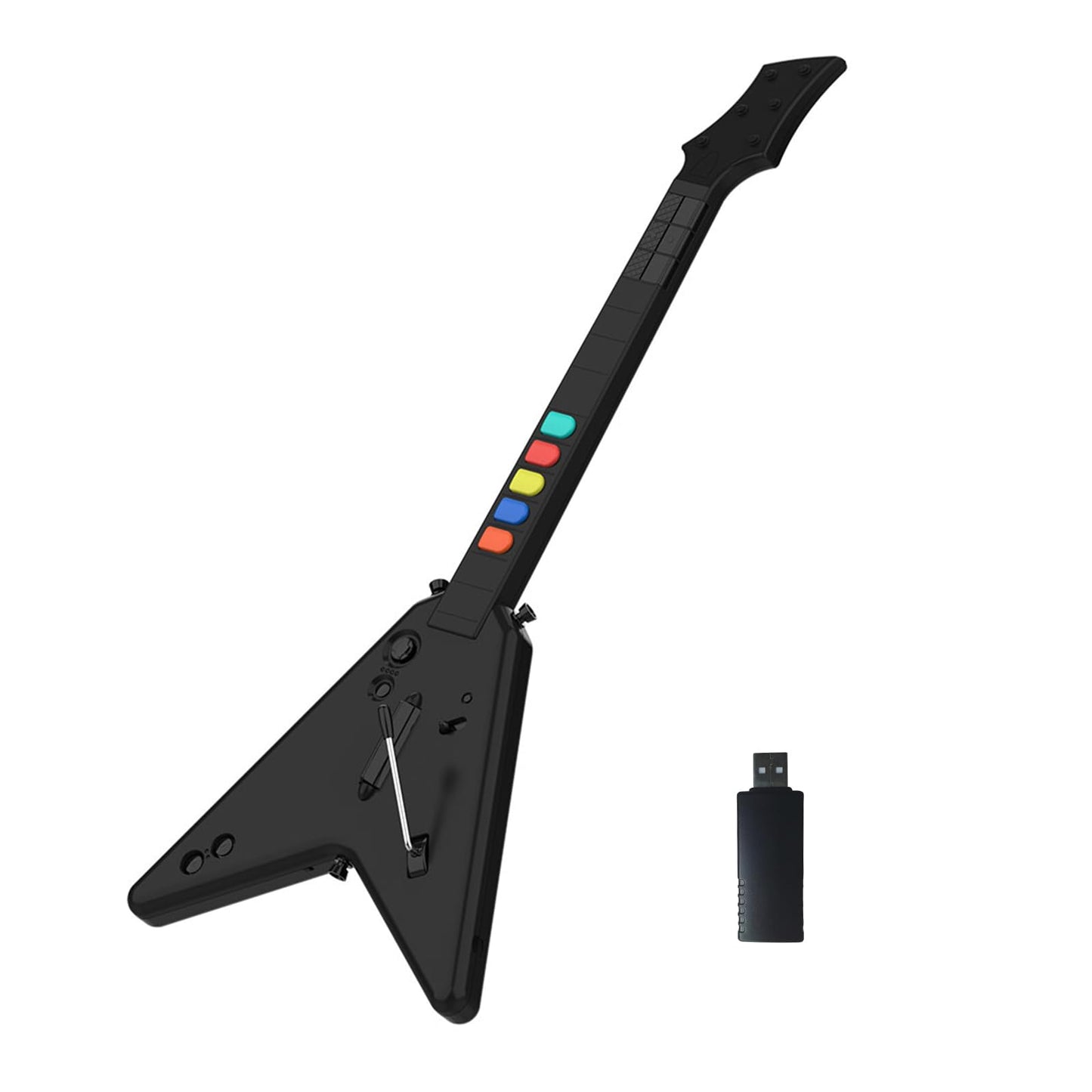 NBCP Wireless Guitar Controller for PlayStation 4, PC,PS4/PS3,Clone Hero, Fortnite Festival,Compatible with Guitar Hero & Rock,P