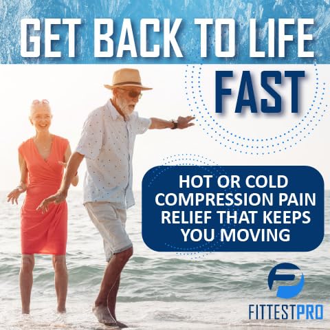 Fittest Pro Knee Ice Pack Wrap for Pain Relief, Reusable Hot and Cold Therapy Wrap for Swelling, Recovery, and Therapy for...