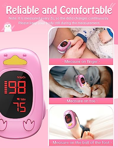Child Pulse Oximeter For Kids - Pulse Oximeter Fingertip Childrens Pulse Oximeter Oxygen Meter Finger Pulse Oximeter ids, ...