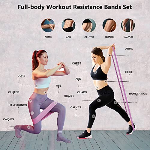 STANDROCK Fabric Resistance Bands for Working Out, 3 and 4 Levels Booty Bands Long Resistance Bands for Women and Men | El...