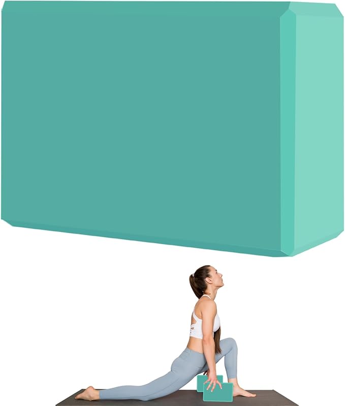 MBHKRRS 9"x6"x3" Yoga Blocks, Soft Non-Slip Surface Premium Foam Blocks, Supportive, Lightweight, Odor Resistant, Yoga Acc...
