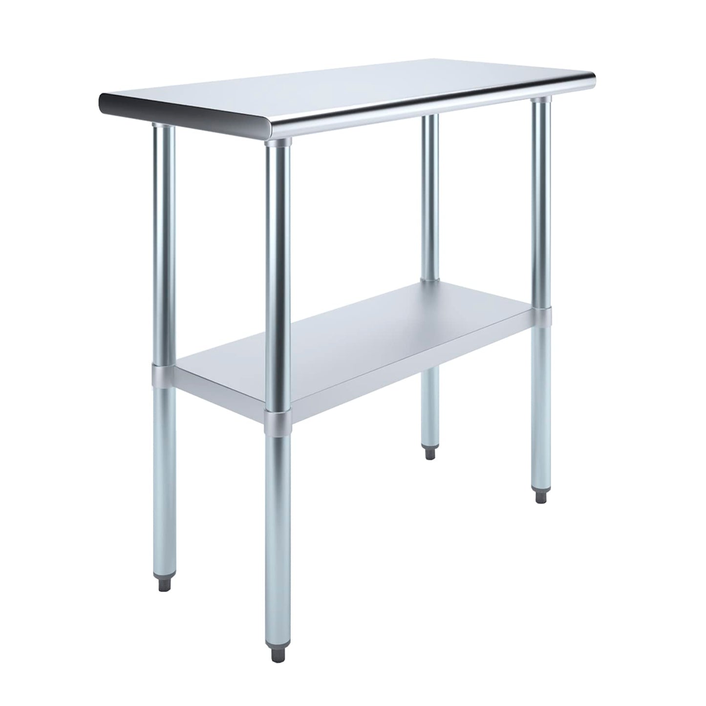 AmGood 18 in. x 36 in. Stainless Steel Work Table | Metal Kitchen Food Prep Table | NSF