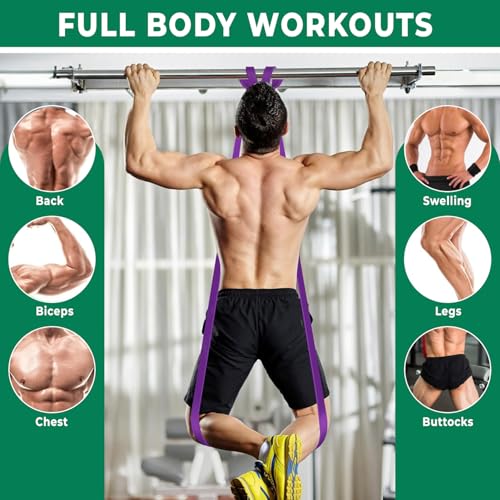 Resistance Bands Set – 5 Level Pull Up Exercise Bands with Handles, Door Anchor & Carry Bag | Workout Bands for Strength T...