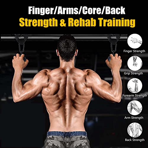 Lights Mountain Pull Up Grips Set with Hanging Straps and Strong Carabiner, Finger Strengthener，Forearm, Biceps, Ninja War...