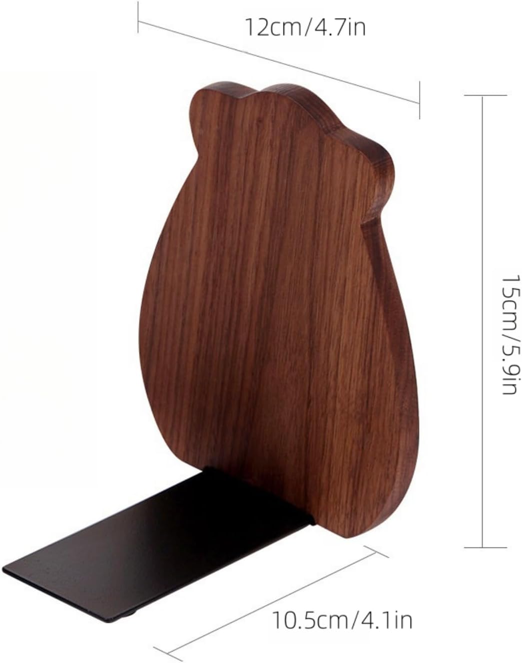 Cute Bear-Shaped Book Ends for Shelves ，Detachable Design bookends for Heavy Books ，with Anti-Slip Foam Pads，an Ideal Gift for Book Fans(Pack of 2)