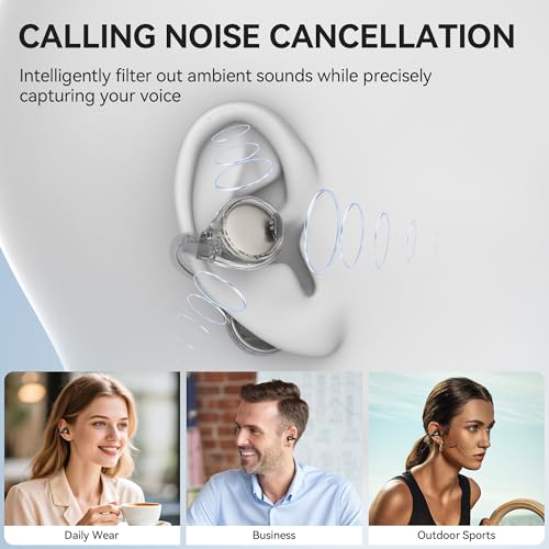 Oraolo Open Ear Headphones, Bluetooth 5.4 Wireless Earbuds with Stereo Sound, ENC Clear Call, 21H Playtime, Type-C Chargin...