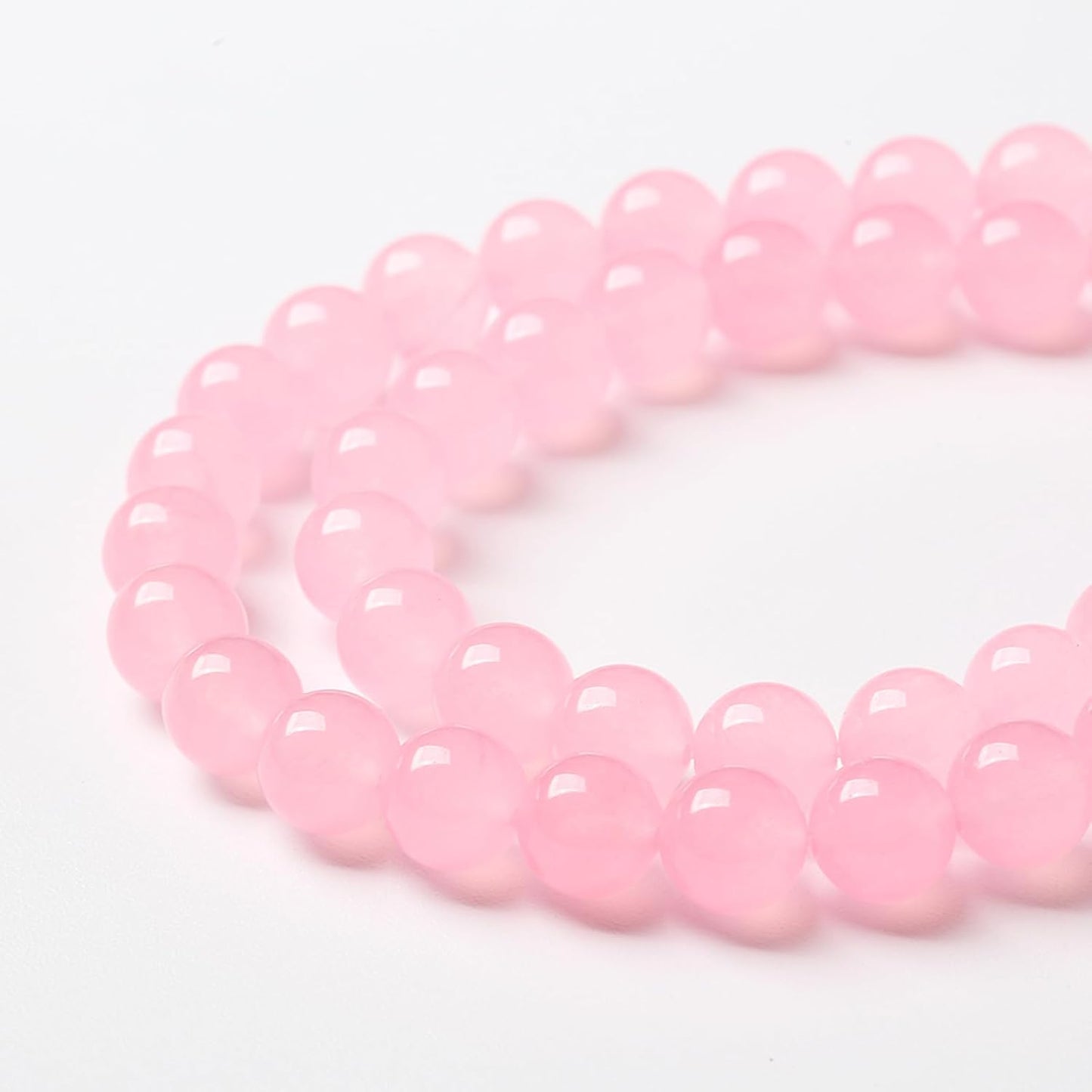 32pcs Natural Light Pink Chalcedony Stone Beads for Jewelry Making - Energy Healing Power Stone - DIY Bracelet Necklace Accessories - 15" (12mm, Light Pink Chalcedony)