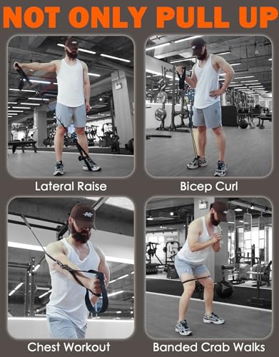 Fitarc Pull Up Assistance Bands Set,Pull Up Assist Strap with Handle,14 Levels of Assistance Up to 300LBS