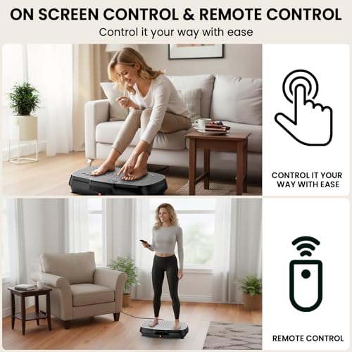 Vibration Plate Exercise Machine: TISSCARE Vibrating Plates for Weight Loss and Lymphatic Drainage, 400lbs Shake Plate Who...