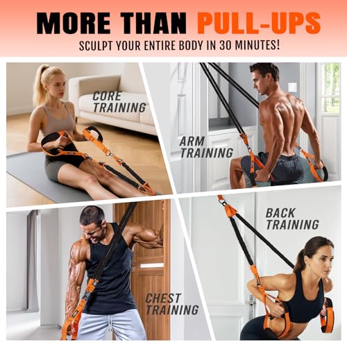 NTIUYOT Pull Up Bands, Heavy Duty Resistance Bands with Handle, Workout Bands for Pull Up Bar, Pullup Assist Band Set for ...