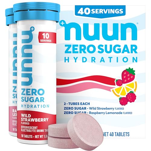Nuun Zero Sugar Hydration Electrolyte Tablets - Magnesium, Calcium, Potassium, Chloride & Sodium, Light & Delicious Fruit ...