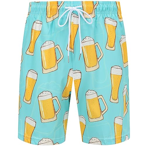 Spanoous Mens Hawaiian Shirts and Shorts Set Funny Hawaiian Shirts for Men Beach Outfits Sets with Bucket Hats