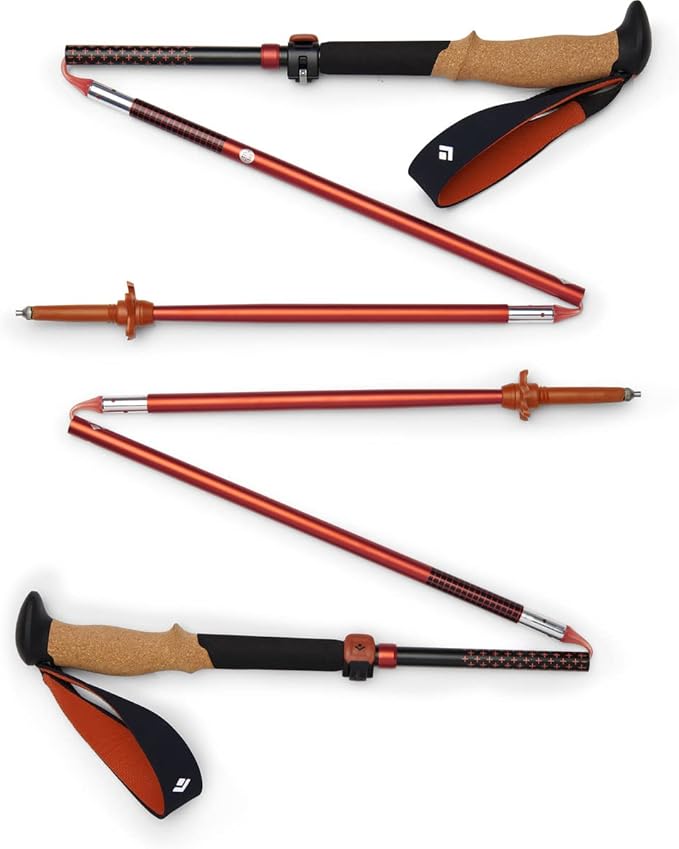 BLACK DIAMOND Pursuit Trekking Poles (Pair) | Natural Cork Grips | FlickLock Adjustable Aluminum Shafts | Ergonomic Poles ...